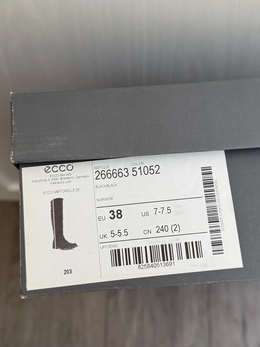 Ecco Tall Black Suede Over-the-Knee Boots